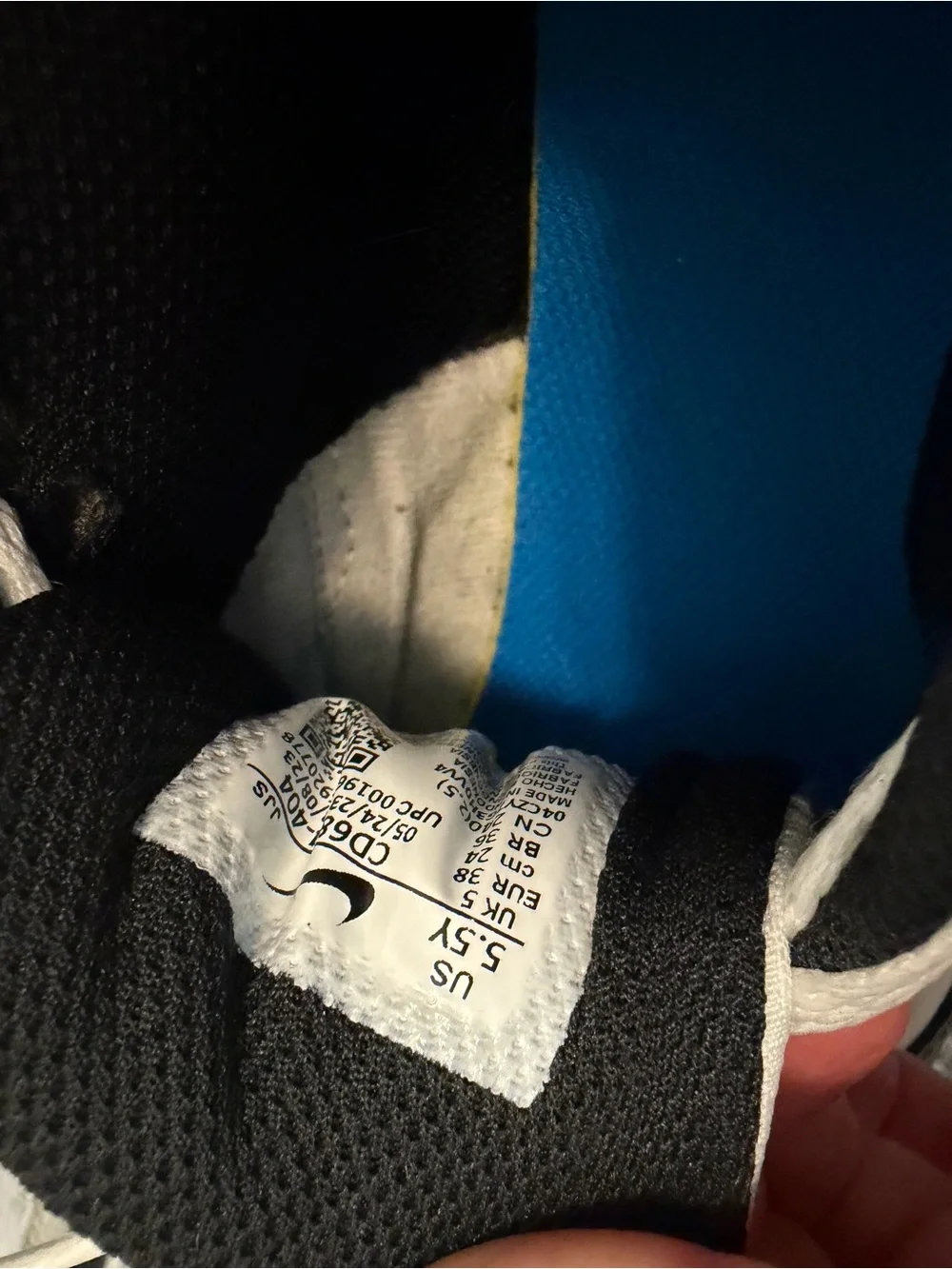 Nike White, Black & Blue Low-Top Sneakers